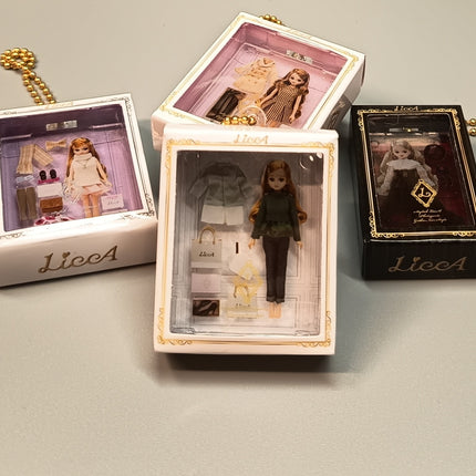 Miniature Licca-chan Doll Box Figures 1.75" Keychain Charms – Lot of 5 (Pre-Owned)