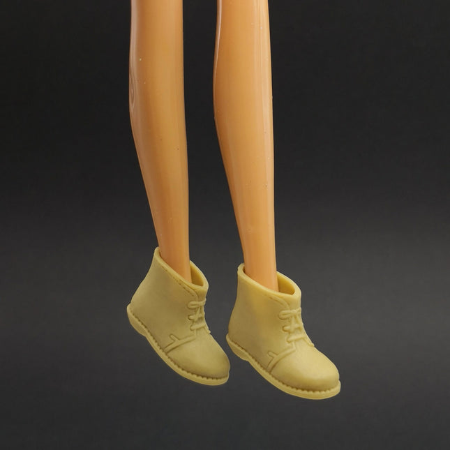 1/6 Scale Female Doll Flat Shoes Casual Khaki Ankle Boots – for 11" Doll (Pre-Owned)