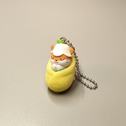 Sanrio Corocorokuririn Swaddle Baby – 1.25" Keychain (2022) (Pre-Owned)