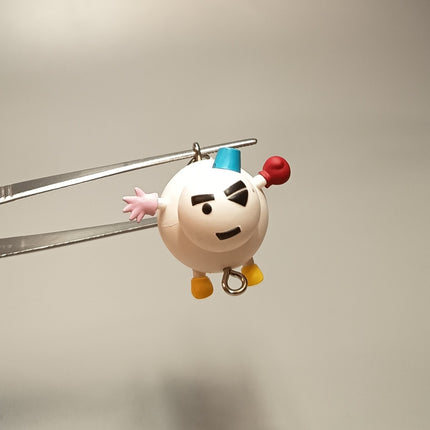 Bandai Crayon Shin Chan Snowman 1" Charm – Mini Figure Keychain (Pre-Owned)