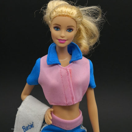 Mattel Barbie 90s Sports Gym Outfit – Pink & Blue (Pre-Owned)