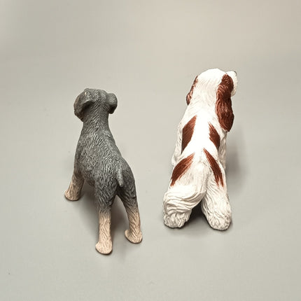 Schnauzer & American Cocker Puppy 1.5" Mini Figures – Dollhouse Pets (Pre-Owned)