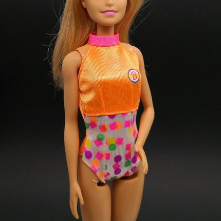 Mattel Barbie 90s Neon Orange Swimsuit – One-Piece (Pre-Owned)