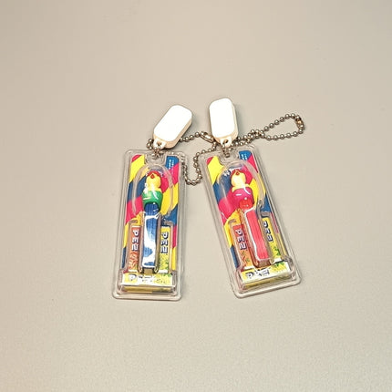 PEZ Dispenser Miniature Chicken – Lot of 2 Keychain Charms (Pre-Owned)