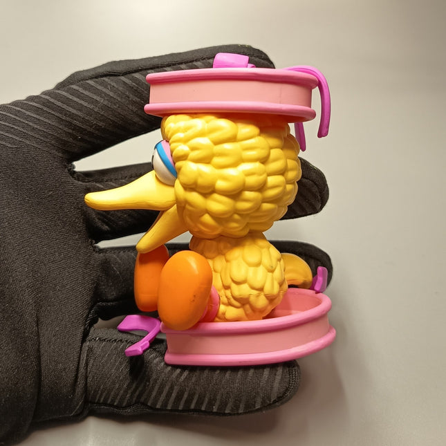 Sesame Street Big Bird in Heart Giftbox – 2.5" Cake Topper (Pop Mart, Pre-Owned)
