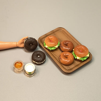MegaHouse Kongari Bakery #5 Bagel Sandwiches with Spread – Miniature (Pre-Owned)
