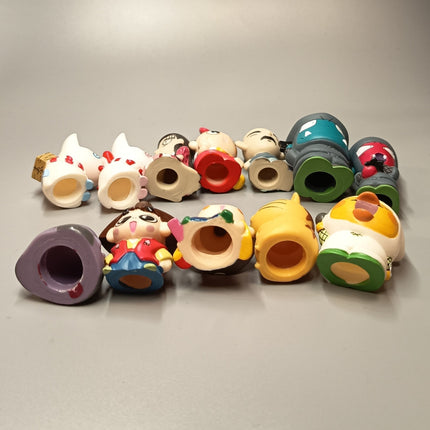 OJARUMARU Lot of 12 FINGER PUPPET 1.5" Mini Figure Anime Toy Collectible Rare