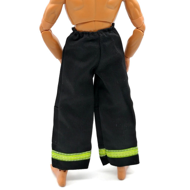 1/6 Scale Male Fireman Black Work Pants – Uniform Outfit (Pre-Owned)