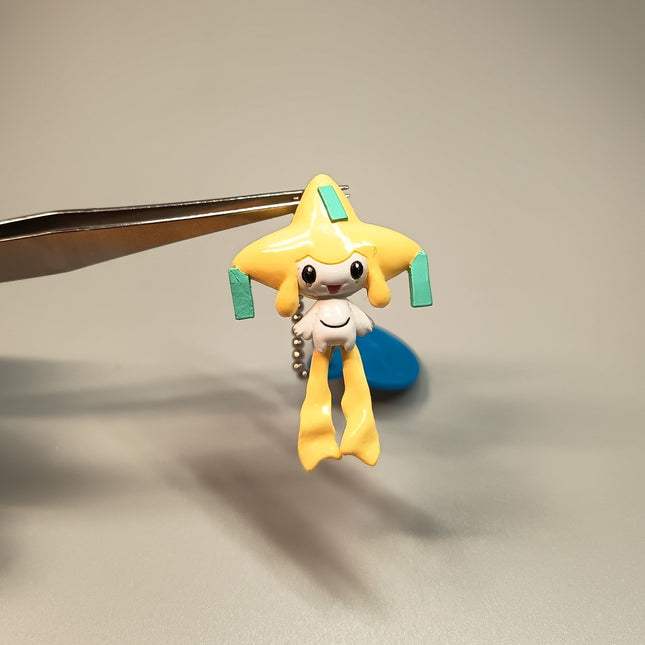 Pokemon Jirachi 2" Mini Figure Keychain Charm – Swing Toy (Bandai, Rare, Pre-Owned)