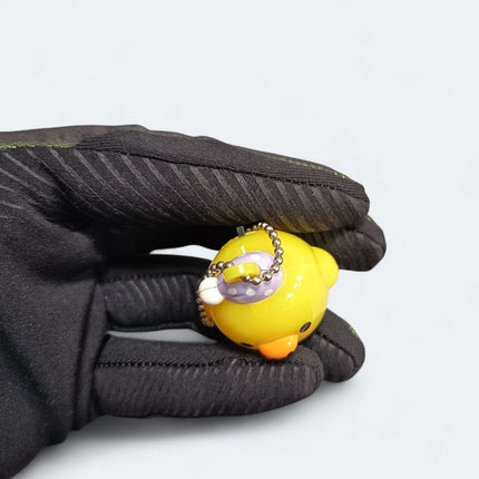 San-X Rilakkuma Yellow Chick with PJ Hat – 1.5" LED Charm Keychain (Pre-Owned)