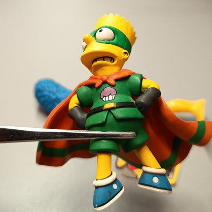 The Simpsons STRONG ARM MARGE & BART CUPCAKE KID 4" Mini Figure Toy Fox 2009