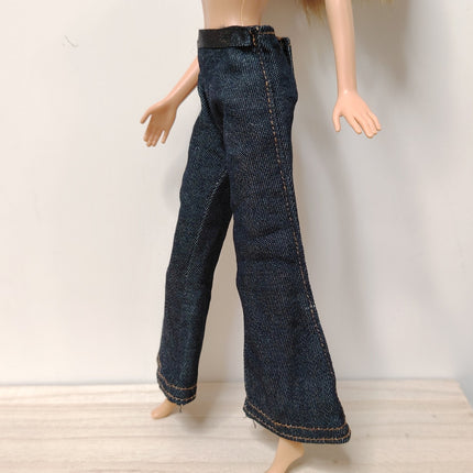 1/6 Scale Flare Denim Jeans – Dark Blue Pants for Barbie (Pre-Owned)