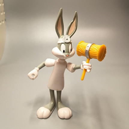 Looney Tunes BUGS BUNNY as DR DEVIL w HAMMER 5" Mini Figure PVC 1997 Toy
