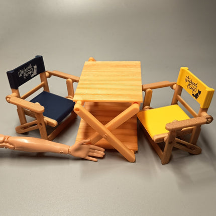 Re-Ment Miniature Camping Chair & Table Set – Outdoor Camp (Pre-Owned)