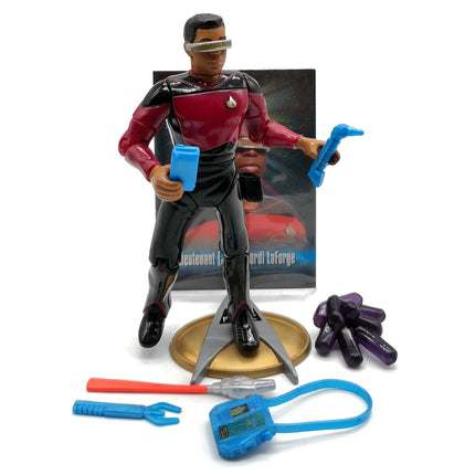 Star Trek TNG GEORDI LA FORGE 4.5" Figure w Accessories 1992 The Next Generation
