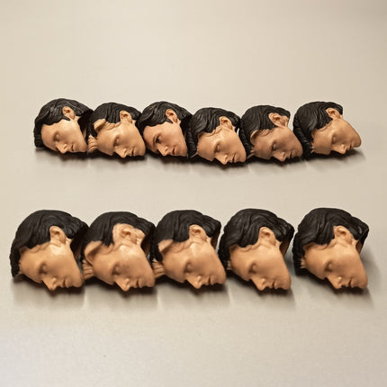 Mezco One 12 Dark Knight BRUCE WAYNE HEAD SCULPT PARTIALLY Painted Lot of 11