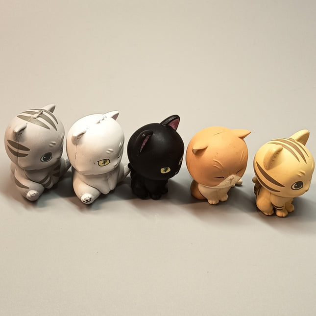 Kitty Cat Clips Lot of 5 – 1.5" Mini Figures Dollhouse & Stationery (Pre-Owned)