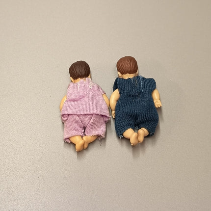 Lundby Modern Baby / Toddler Dolls – Lot of 2 Twins 1/18 Scale Dollhouse Figures (Pre-Owned)