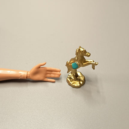 Re-Ment Miniature Gold Horse – Antique Home Decor (Pre-Owned)