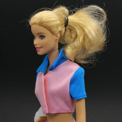 Mattel Barbie 90s Sports Gym Outfit – Pink & Blue (Pre-Owned)