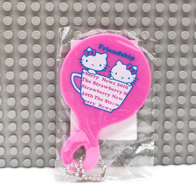 Sanrio Hello Kitty Pink Pocket Mirror – 3" Keychain (Japan, Rare, Pre-Owned)