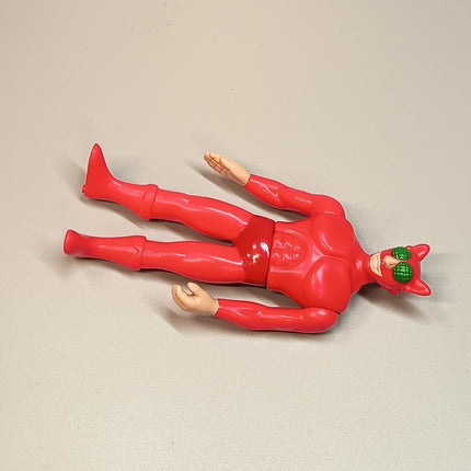 TIGER MASK RED DEATH MASK 5" Figure VINYL Wrestling Anime Toy Sofubi 2002 TOMY