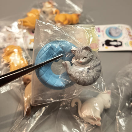 Sleeping Kitty Cats Lot of 10 – 1.5" Mini Figures Dollhouse Animals (Pre-Owned)