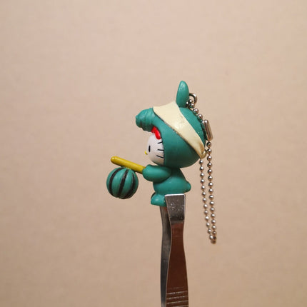 Sanrio Hello Kitty as Green Rody – 1" Halloween Keychain (Rare, Pre-Owned)