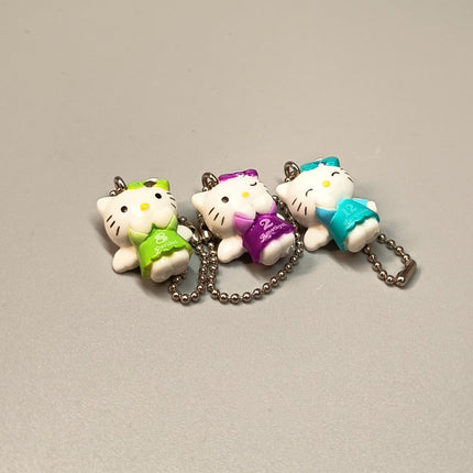 Sanrio Angel Hello Kitty Birth Stone Mascots – Lot of 3 Keychains (Pre-Owned)