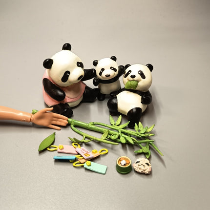 Re-Ment 2007 Panda Kindergarten Baby Panda with Bamboo – Loose Lot (Pre-Owned)