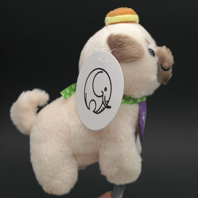 Kawaii Baby Pug with Red Bean Bun 6" Plush Dog Toy (Pre-Owned)