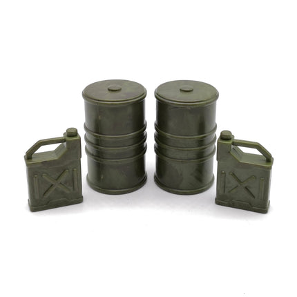 Lot of 4 GREEN GAS JERRY CAN & BARREL for 3.75" Action Figure Accessories Parts