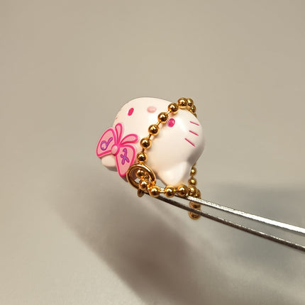 Sanrio Hello Kitty x Tink Pink tp Charm – 1" Keychain (2005, Rare) (Pre-Owned)