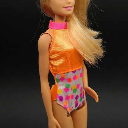 Mattel Barbie 90s Neon Orange Swimsuit – One-Piece (Pre-Owned)