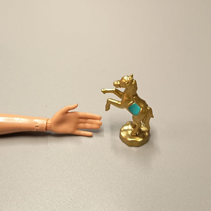 Re-Ment Miniature Gold Horse – Antique Home Decor (Pre-Owned)