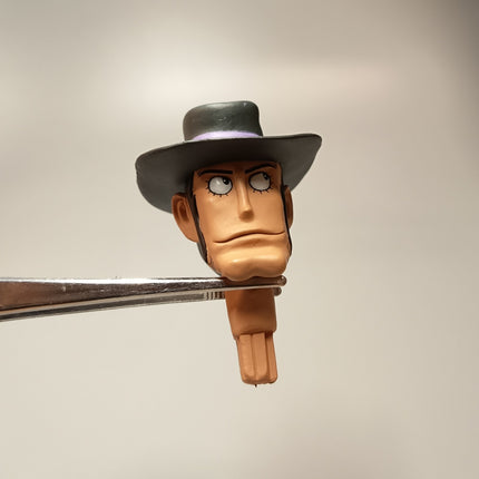 LUPIN The 3rd Inspector Zenigata Head Sculpt 2" Figure Anime Accessories Part