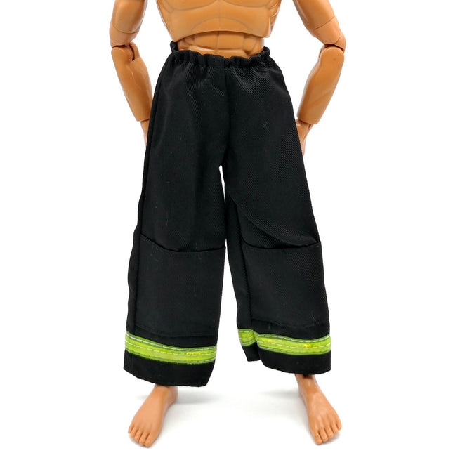 1/6 Scale Male Fireman Black Work Pants – Uniform Outfit (Pre-Owned)