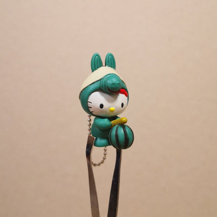 Sanrio Hello Kitty as Green Rody – 1" Halloween Keychain (Rare, Pre-Owned)