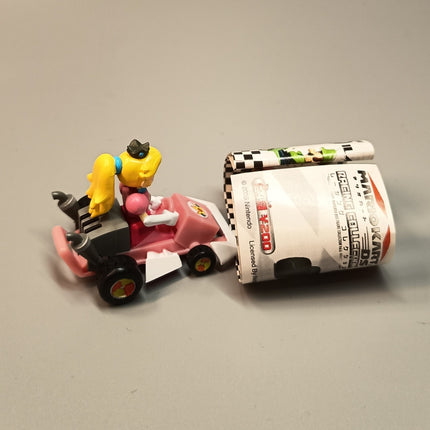Mario Kart DS Racing Collection PEACH 2" Mini Figure PULL BACK CAR Toy Yujin