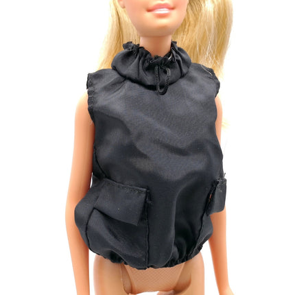 1/6 Scale Barbie Doll Clothes Black Sleeveless Top – Street Style Sport Fashion (Pre-Owned)