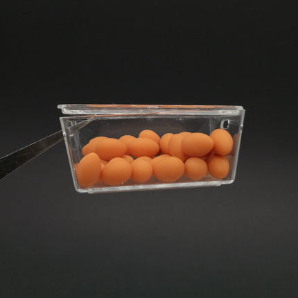 Miniature Brown Eggs Lot in Clear Container – Dollhouse / Barbie Kitchen (Pre-Owned)