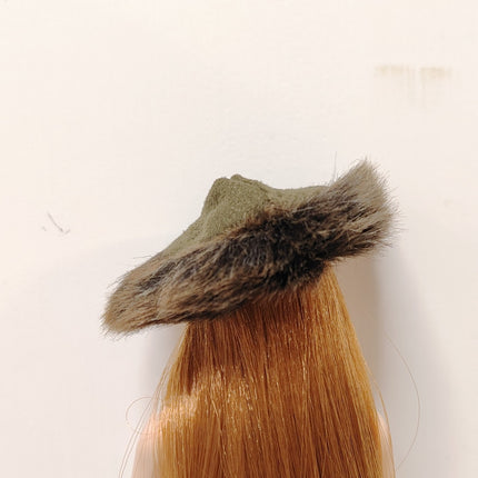 1/6 Scale Faux Fur Hat Green – Winter Accessories for Dollfie (Japan, Pre-Owned)