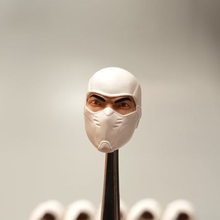 Mezco One:12 GI Joe Storm Shadow Head Sculpt – Partial Painted Lot of 9 (Pre-Owned)