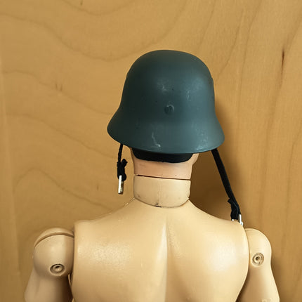 1/6 Scale WW2 German Helmet with Strap – 12" Action Figure Hat (Pre-Owned)