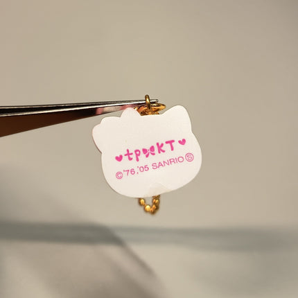 Sanrio Hello Kitty x Tink Pink tp Charm – 1" Keychain (2005, Rare) (Pre-Owned)