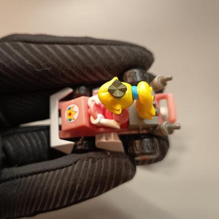 Mario Kart DS Racing Collection PEACH 2" Mini Figure PULL BACK CAR Toy Yujin