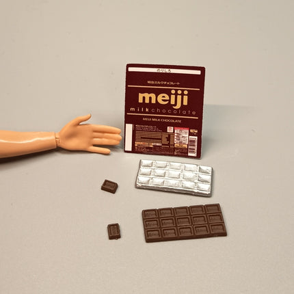 Re-Ment Miniature Milk Chocolate Bar – Meiji Sweets Series Snack (Pre-Owned)