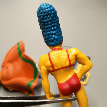 The Simpsons STRONG ARM MARGE & BART CUPCAKE KID 4" Mini Figure Toy Fox 2009