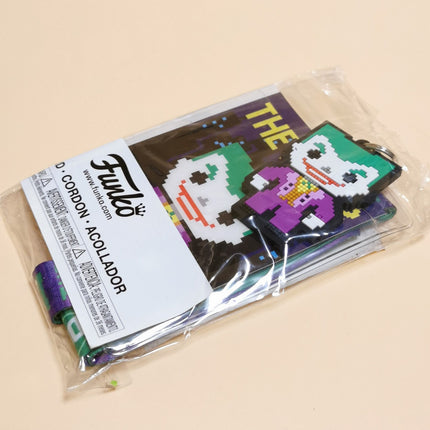 Funko Pop JOKER LANYARD KEYCHAIN BADGE 8-bit 2017 Game Stop Exclusive NEW