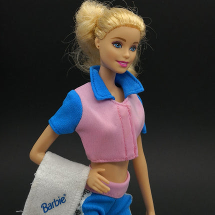 Mattel Barbie 90s Sports Gym Outfit – Pink & Blue (Pre-Owned)